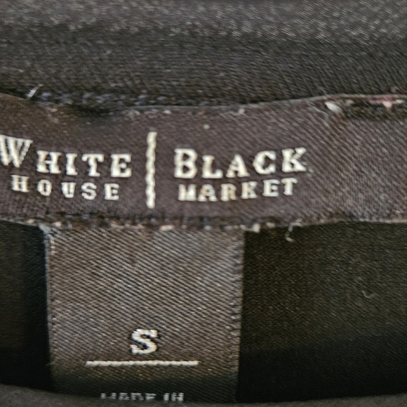 White House Black Market Oversized Black Cuffed Sleeve Tee - Picture 3 of 4